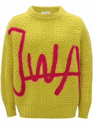 JW Anderson logo-embroidered jumper - Yellow