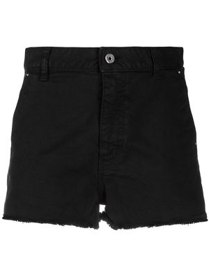 Just Cavalli logo-stripe denim shorts - Black