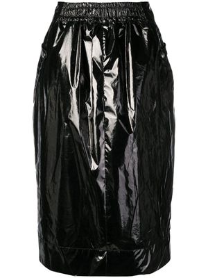 Kwaidan Editions varnished midi skirt - Black