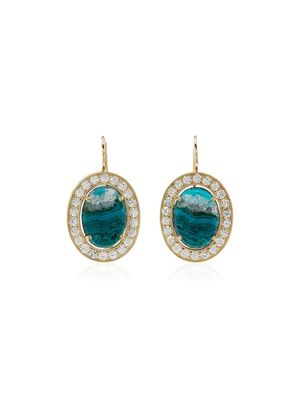Andrea Fohrman opal and diamond earrings - GOLD