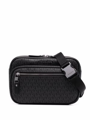 Michael Kors monogram zipped belt bag - Black
