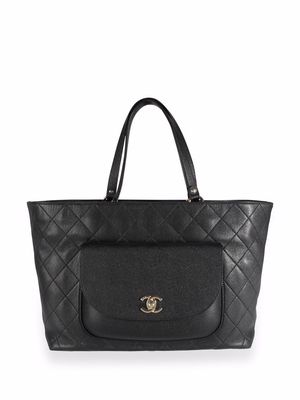 Chanel Pre-Owned CC diamond-quilted tote bag - Black