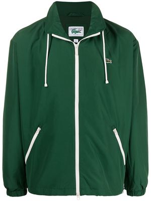 Lacoste logo-patch zipped lightweight jacket - Green