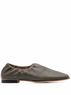 12 STOREEZ grained-leather loafers - Green