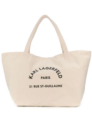 Karl Lagerfeld logo-print tote bag - Neutrals
