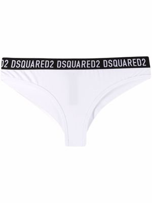 Dsquared2 logo-waist cotton briefs - White