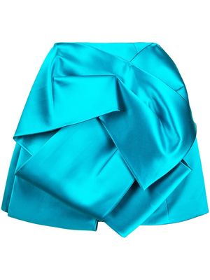 Dice Kayek Duchess silk origami skirt - Blue