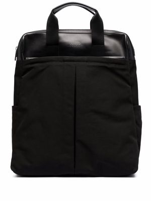 Woolrich zip-up panelled backpack - Black