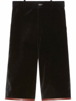 Gucci velvet knee-length shorts - Black