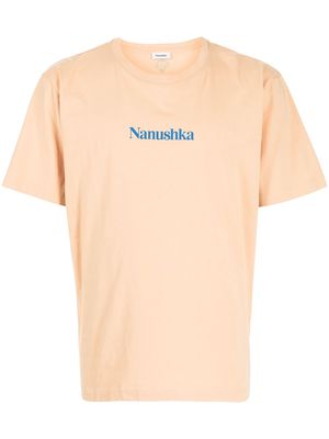 Nanushka Reece logo-print cotton T-shirt - Orange