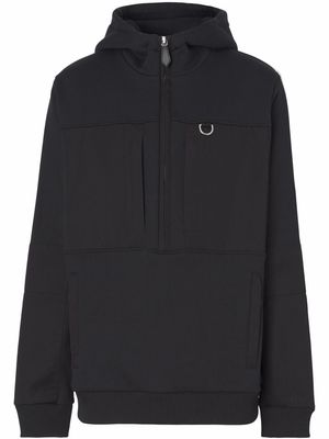 Burberry keyring-attachment zip-fastening hoodie - Black
