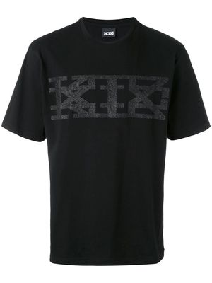 KTZ glitter logo print T-shirt - Black