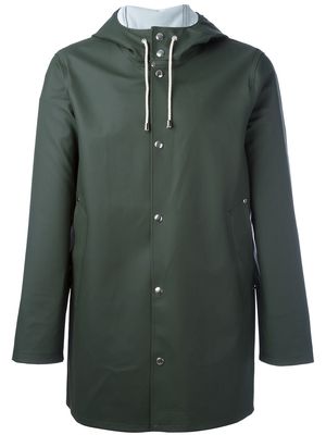 Stutterheim drawstring hood raincoat - Green