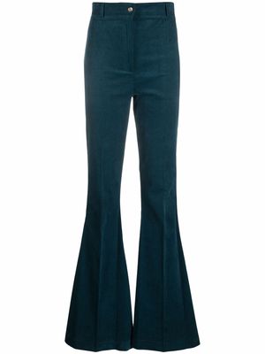 Hebe Studio high-waisted flared trousers - Blue