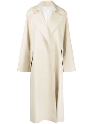 Rosetta Getty pebbled leather trench coat - White
