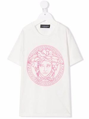Versace Kids Medusa-print cotton T-shirt - White