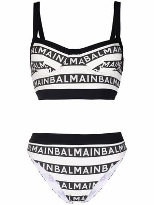 Balmain logo-print bikini - Black
