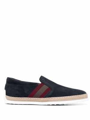 Tod's slip-on suede espadrille loafers - Blue