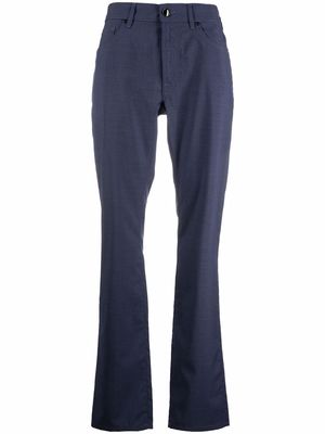 Pal Zileri straight-leg wool trousers - Blue