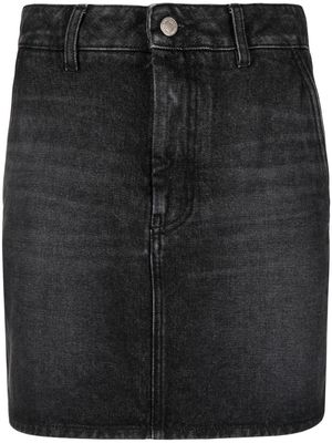 AMI Paris A-line denim miniskirt - Black