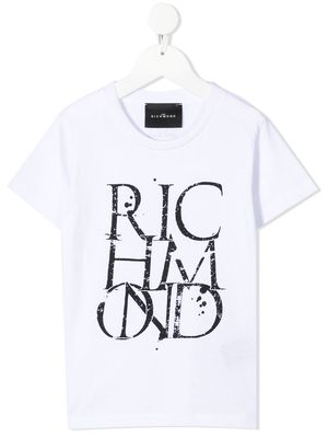 John Richmond Junior logo-print cotton t-shirt - White