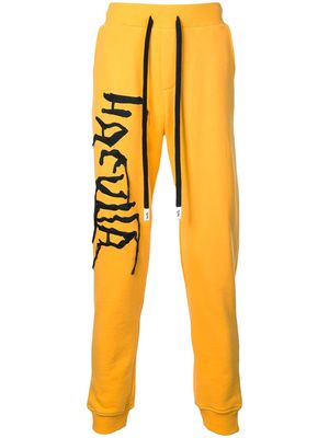 Haculla logo embroidered track trousers - Yellow