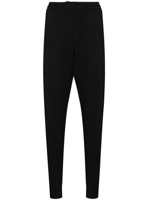 Y-3 tonal-logo cotton track pants - Black