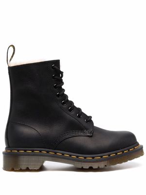 Dr. Martens 1460 Serena faux shearling-lined ankle boots - Black