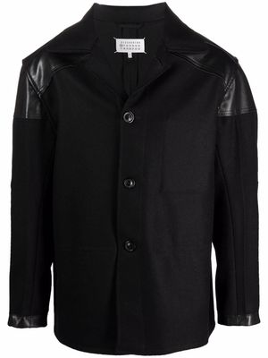 Maison Margiela contrasting back-panel wool jacket - Black