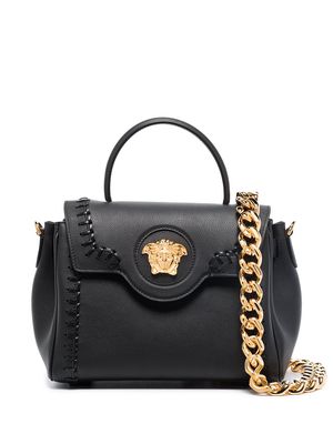 Versace La Medusa leather tote bag - Black