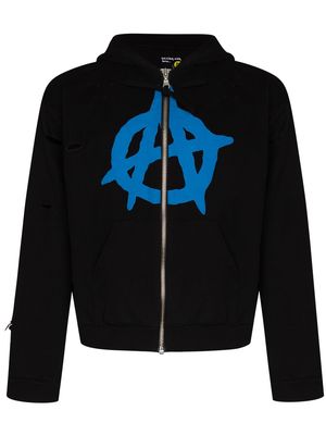 DUOltd Anarchy zip-up hoodie - Black