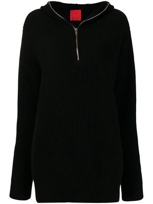 Cashmere In Love Nara zipped cashmere-knit hoodie - Black