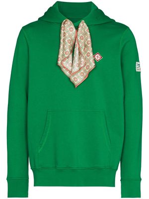Casablanca scarf hooded sweatshirt - Green