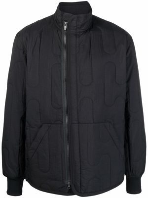 Y-3 zip-up funnel neck jacket - Black