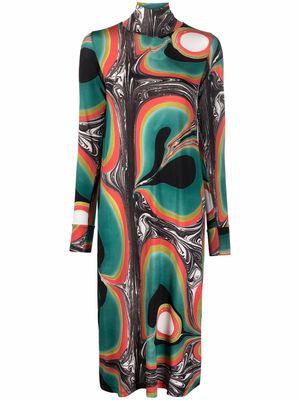 colville abstract-print dress - Black