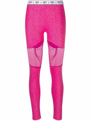 Chiara Ferragni Logomania panelled leggings - Pink