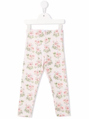 Monnalisa floral-print track pants - Pink