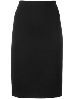 Emporio Armani basic midi skirt - Black