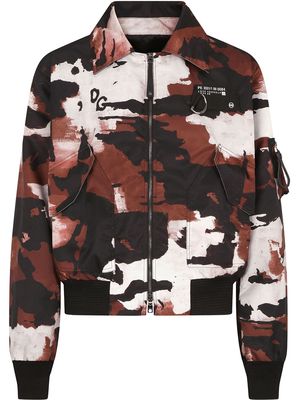 Dolce & Gabbana camouflage-print jacket - Red