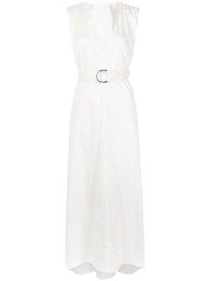 Adeam belted maxi dress - White