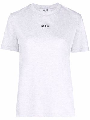MSGM logo-print cotton T-Shirt - Grey