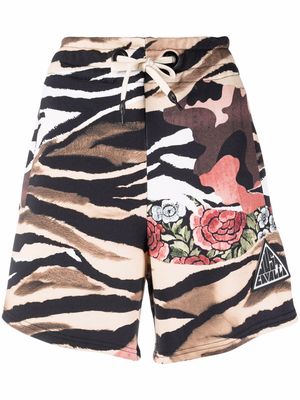 Just Cavalli tiger-print cotton shorts - Neutrals