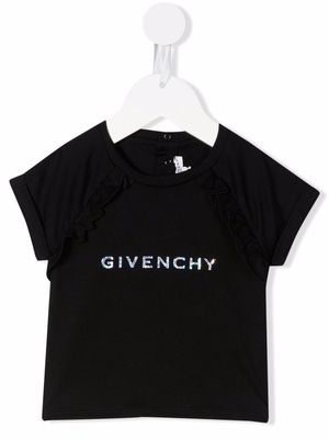 Givenchy Kids holographic-logo T-shirt - Black