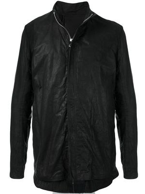 Boris Bidjan Saberi mesh layer leather jacket - Black