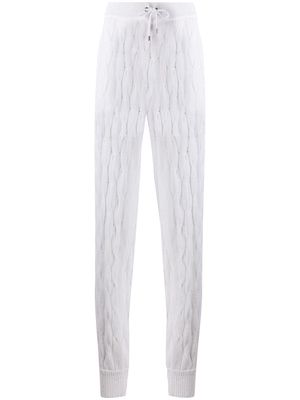 Brunello Cucinelli cable knit trousers - White