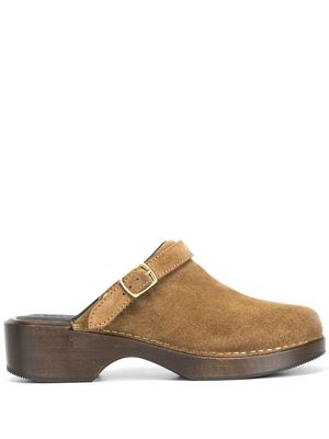 RE/DONE 70s suede clogs - Brown