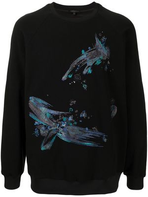 SHIATZY CHEN embroidered cotton sweatshirt - Black