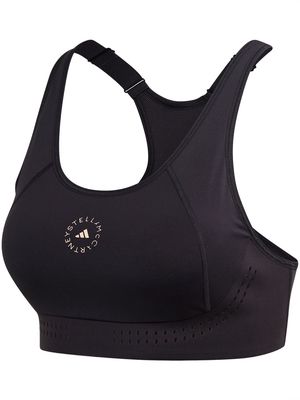 adidas by Stella McCartney logo-print sports bra - Black