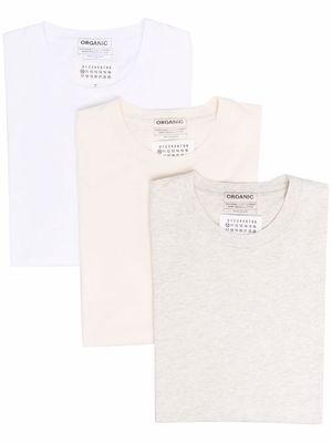 Maison Margiela three-pack organic cotton T-shirts - Neutrals