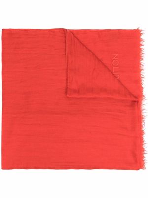 Louis Vuitton 2010s pre-owned frayed cashmere shawl - Red